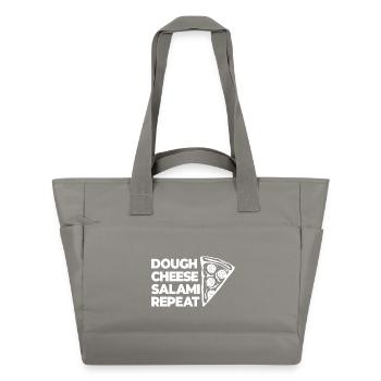 Teig Käse Salami Nochmal - Wasserabweisende Padded Bag - Grau - Vorne