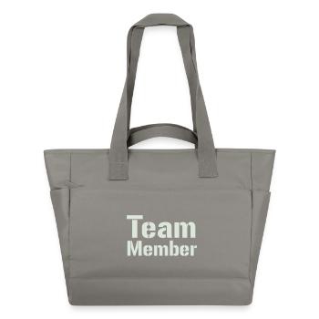 Teammitglied Typo Kollektion - Wasserabweisende Padded Bag - Grau - Vorne