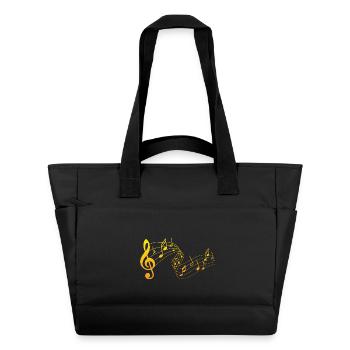 Notes de musique - Sac matelassé déperlant - noir - Devant
