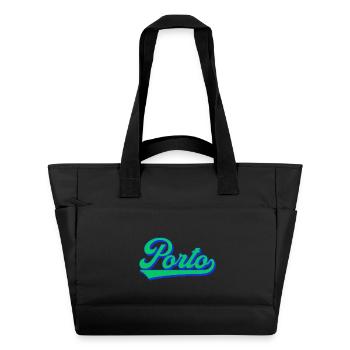 Porto Neon Script Retro - Wasserabweisende Padded Bag - Schwarz - Vorne