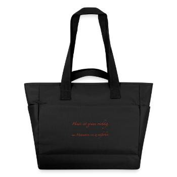 heute ist genau richtig - Wasserabweisende Padded Bag - Schwarz - Vorne