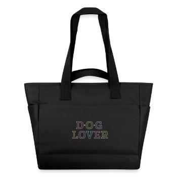 Dog lover colorful - Water-Repellent Padded Bag - black - Front