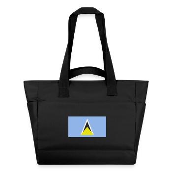 Saint Lucia Caribbean flag - Water-Repellent Padded Bag - black - Front