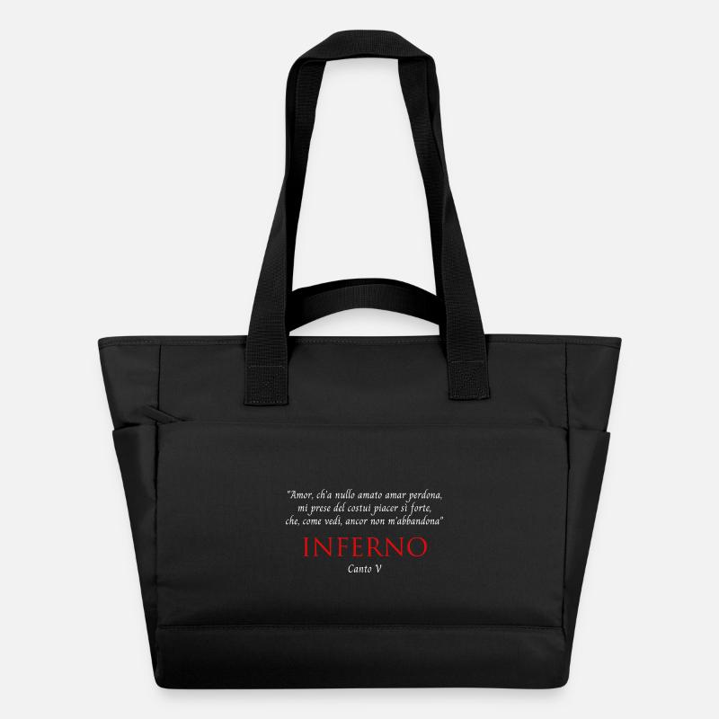 Inferno Canto V Divine Commedy Amor ch'ha nullo - Water-Repellent Padded Bag - black