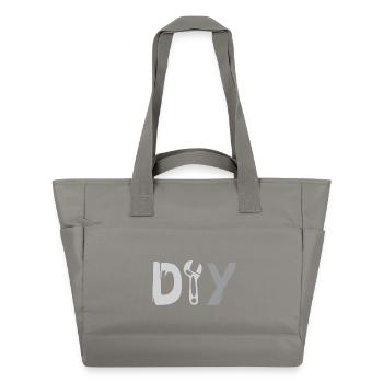 DIY Design – Werkzeug Logo für Heimwerker Bastler - Wasserabweisende Padded Bag - Grau - Vorne