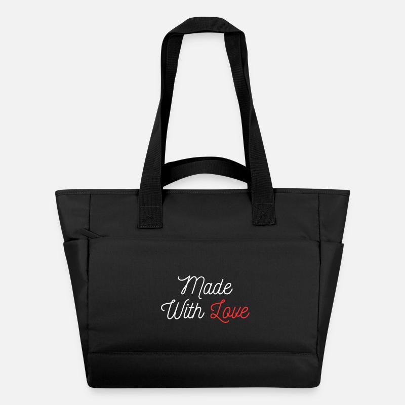 Made with love Valentines Day - Wasserabweisende Padded Bag - Schwarz
