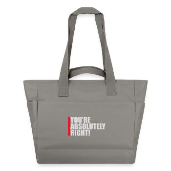 You're Absolutely Right Lustig Sarkastisch KI Logo - Wasserabweisende Padded Bag - Grau - Vorne