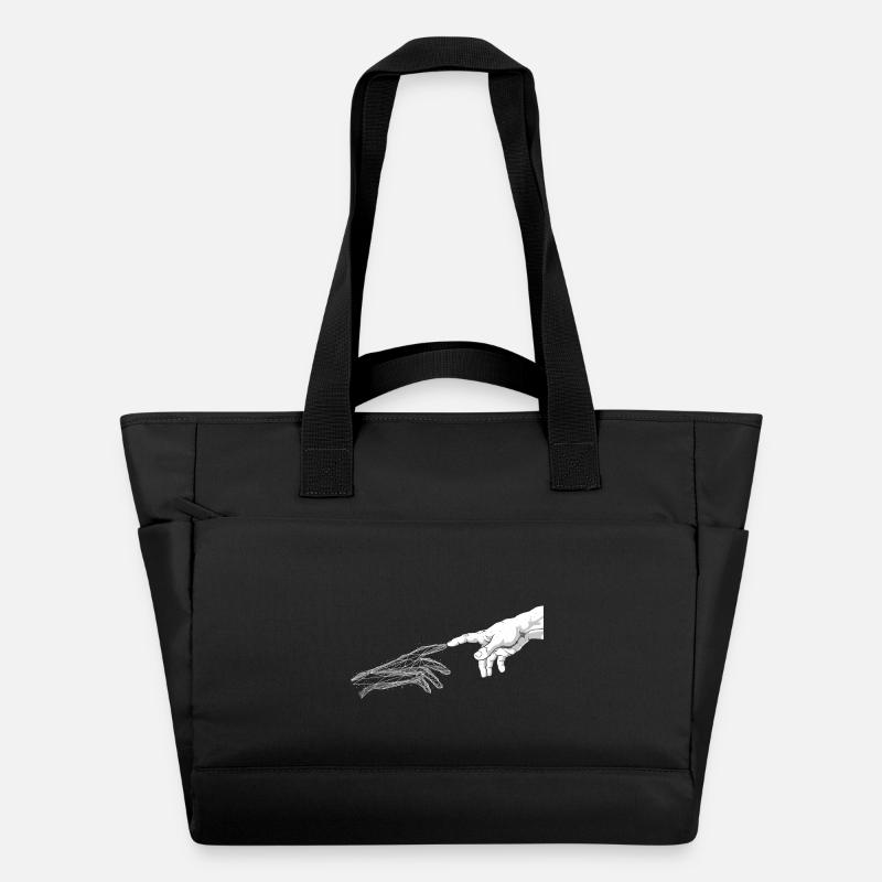 Fraktale Hände greifen - Wasserabweisende Padded Bag - Schwarz