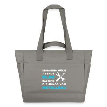 Metallbau Metallbauer Schlosser Stahlbau - Wasserabweisende Padded Bag - Grau - Vorne