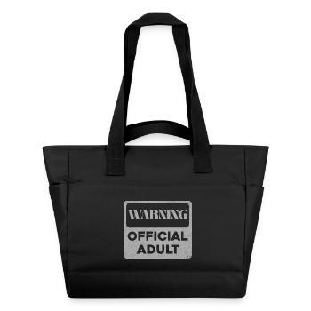 Avertissement Imprimer Officiel Adulte - Sac matelassé déperlant - noir - Devant