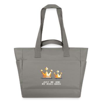 Just Me & My Miniboss | Dad Child - Water-Repellent Padded Bag - grey - Front