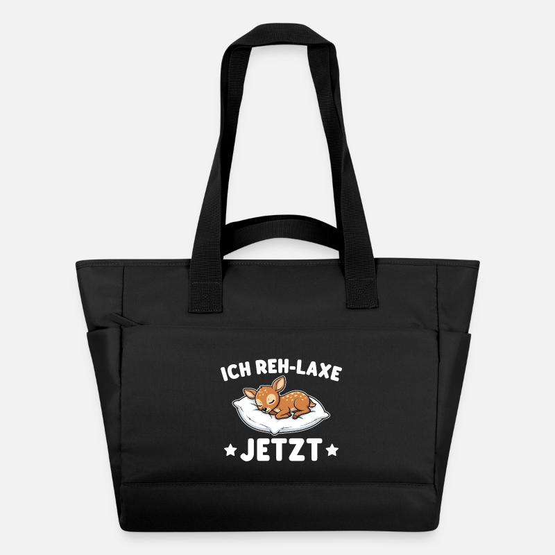 Je devrais lax maintenant - Jeu de mots drôle sur le cerf - Sac matelassé déperlant - noir