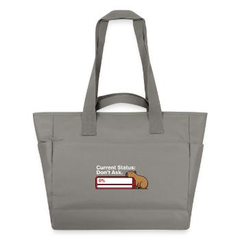 Capybara Fatigué Batterie Vide Humour - Sac matelassé déperlant - gris - Devant