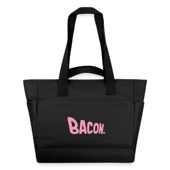 Bacon Bacon Food Funny Meat Foodie - Water-Repellent Padded Bag - black - Front