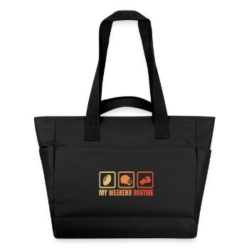 Footballer Weekend Routine - Water-Repellent Padded Bag - black - Front