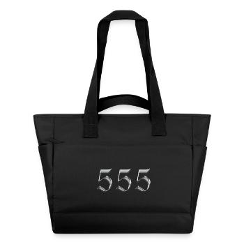 Angel Number 555 Change - Water-Repellent Padded Bag - black - Front