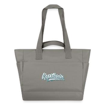 Kapitänin Segeln Boot Bootfahren Seglerin - Wasserabweisende Padded Bag - Grau - Vorne