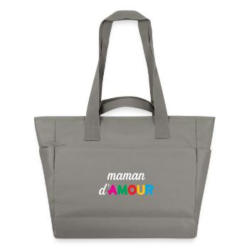 Maman d'Amour - Fête des Mères - Sac matelassé déperlant - gris - Devant