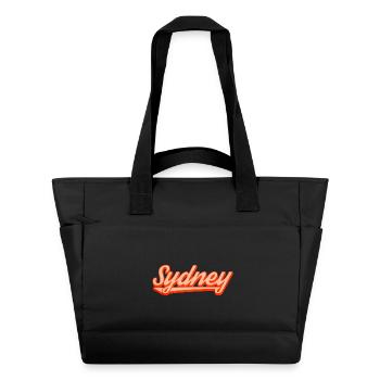 Sydney Retro Script Logo - Wasserabweisende Padded Bag - Schwarz - Vorne