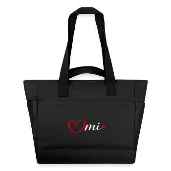 Font de cœur Omi. Grand-mère - Sac matelassé déperlant - noir - Devant