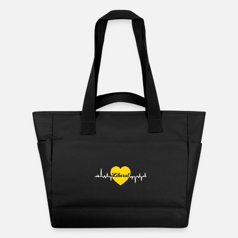 Le coeur libéral - Sac matelassé déperlant - noir