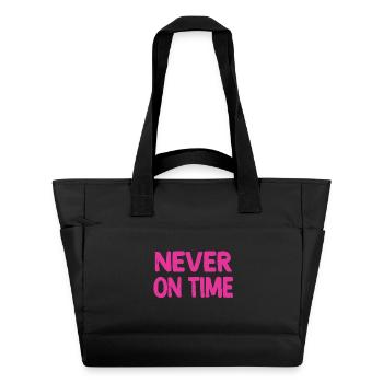 Never on time - Water-Repellent Padded Bag - black - Front
