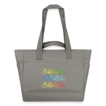 Vélo coloré vélos cool art cadeau - Sac matelassé déperlant - gris - Devant