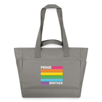 Pride Month LGBT - Stolzer Bruder - Wasserabweisende Padded Bag - Grau - Vorne