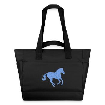 Cheval au galop - Sac matelassé déperlant - noir - Devant