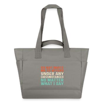 Ne m’invitez pas au festival Afters Rave Party - Sac matelassé déperlant - gris - Devant