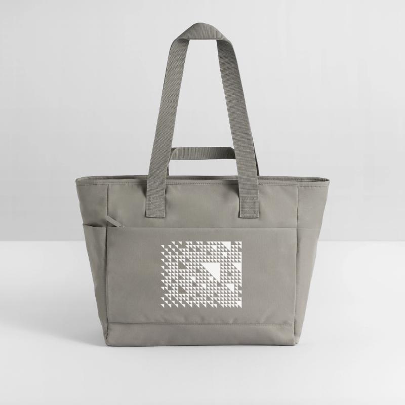 Triangular Mosaic Grid Water-Repellent Padded Bag