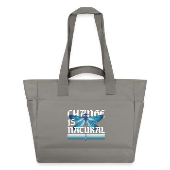 Libelle Libellen Change Is Natural - Wasserabweisende Padded Bag - Grau - Vorne