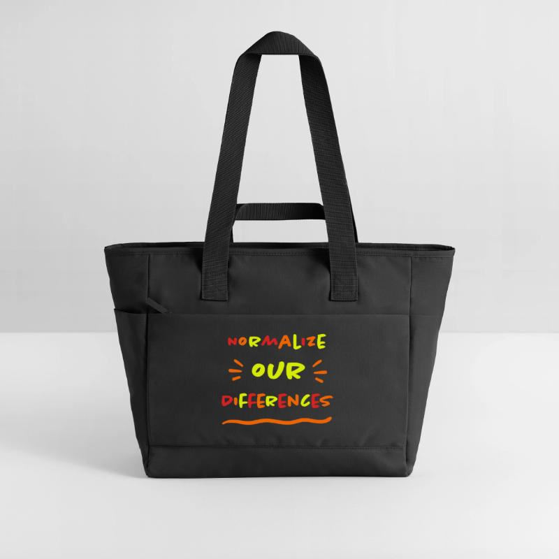 Normalize our Differences - Inclusion - neon Water-Repellent Padded Bag