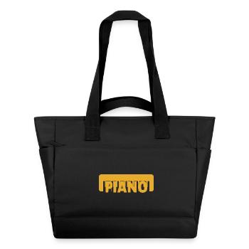 Piano Lover Birthday Gift – Klavierliebe - Wasserabweisende Padded Bag - Schwarz - Vorne