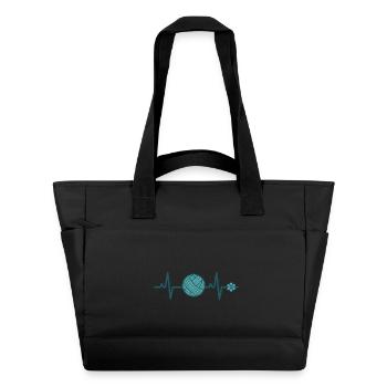 Lustige Häkelliebhaber Häkelgarnliebhaber lieben - Wasserabweisende Padded Bag - Schwarz - Vorne