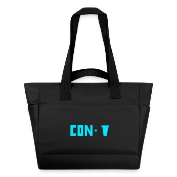 Rebus Funny Con Pot Wortspiel Humor - Wasserabweisende Padded Bag - Schwarz - Vorne