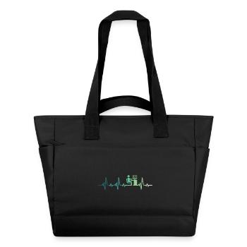 Heartbeat Programmer Developer - Water-Repellent Padded Bag - black - Front