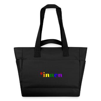 *innen Gendern - Wasserabweisende Padded Bag - Schwarz - Vorne