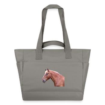Cheval tête de cheval dressage cheval cheval race - Sac matelassé déperlant - gris - Devant