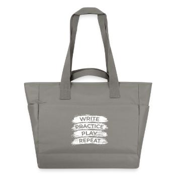 Schreiben Üben Spielen Wiederholen - Wasserabweisende Padded Bag - Grau - Vorne