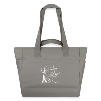 Déesse celtique Brigid imbolc avec la flamme - Sac matelassé déperlant - gris - Devant