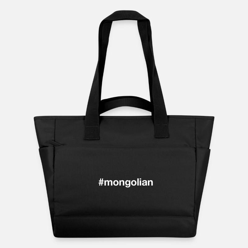MONGOLIAN Mongolei Hashtag - Wasserabweisende Padded Bag - Schwarz