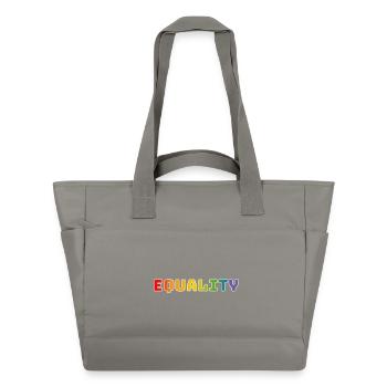 Rainbow equality 1 white - Water-Repellent Padded Bag - grey - Front