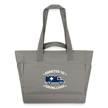 Intensive Care Paramedic Advanced EMT as Identity - Water-Repellent Padded Bag - grey - Front