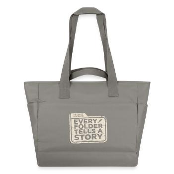 Chaque dossier raconte une histoire - Sac matelassé déperlant - gris - Devant