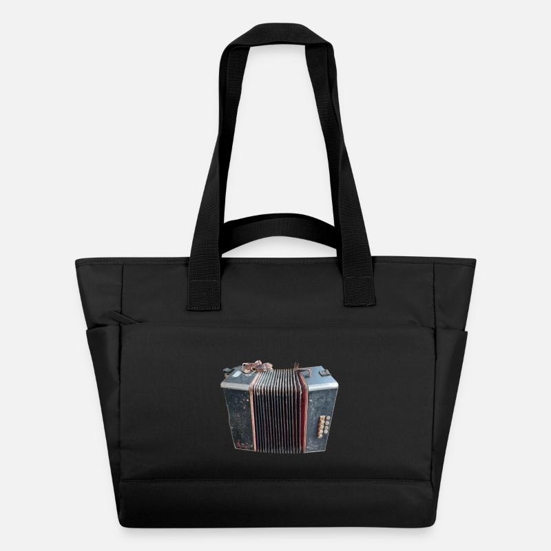 Vintage Akkordeon Kunst - Wasserabweisende Padded Bag - Schwarz