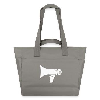 Megaphone loud demo ultras - Water-Repellent Padded Bag - grey - Front