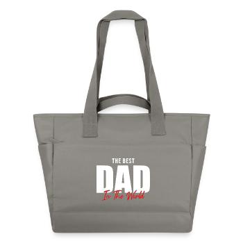 Celebrate the world’s best dad! Perfect gift  - Water-Repellent Padded Bag - grey - Front