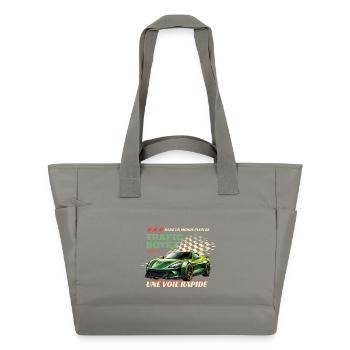 Voie Rapide Verte: Voiture Flamboyante - Sac matelassé déperlant - gris - Devant