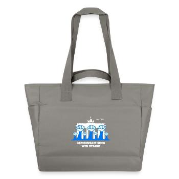 Ensemble, nous sommes forts - Sac matelassé déperlant - gris - Devant